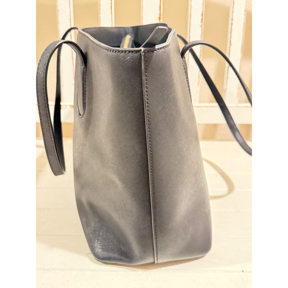 Kate Spade New‎ York Black Saffiano Leather Tote Bag Gold Tone Logo PXRU4545 - Picture 3 of 15